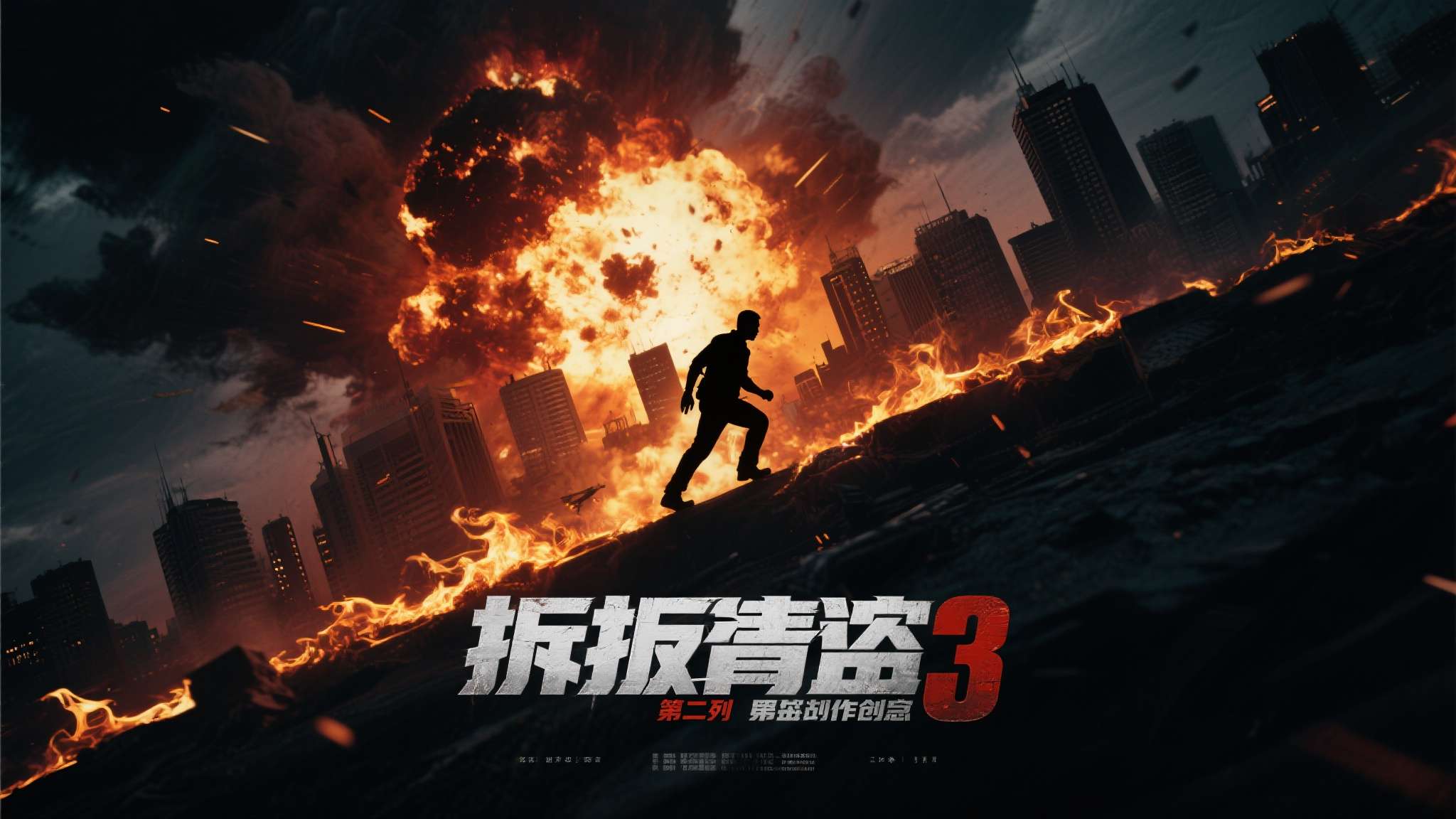 刘德华唱片专辑 此次拆弹专家3首曝概念海报,画面风格沉稳而极具张力。深色调的背景中,爆炸与城市轮